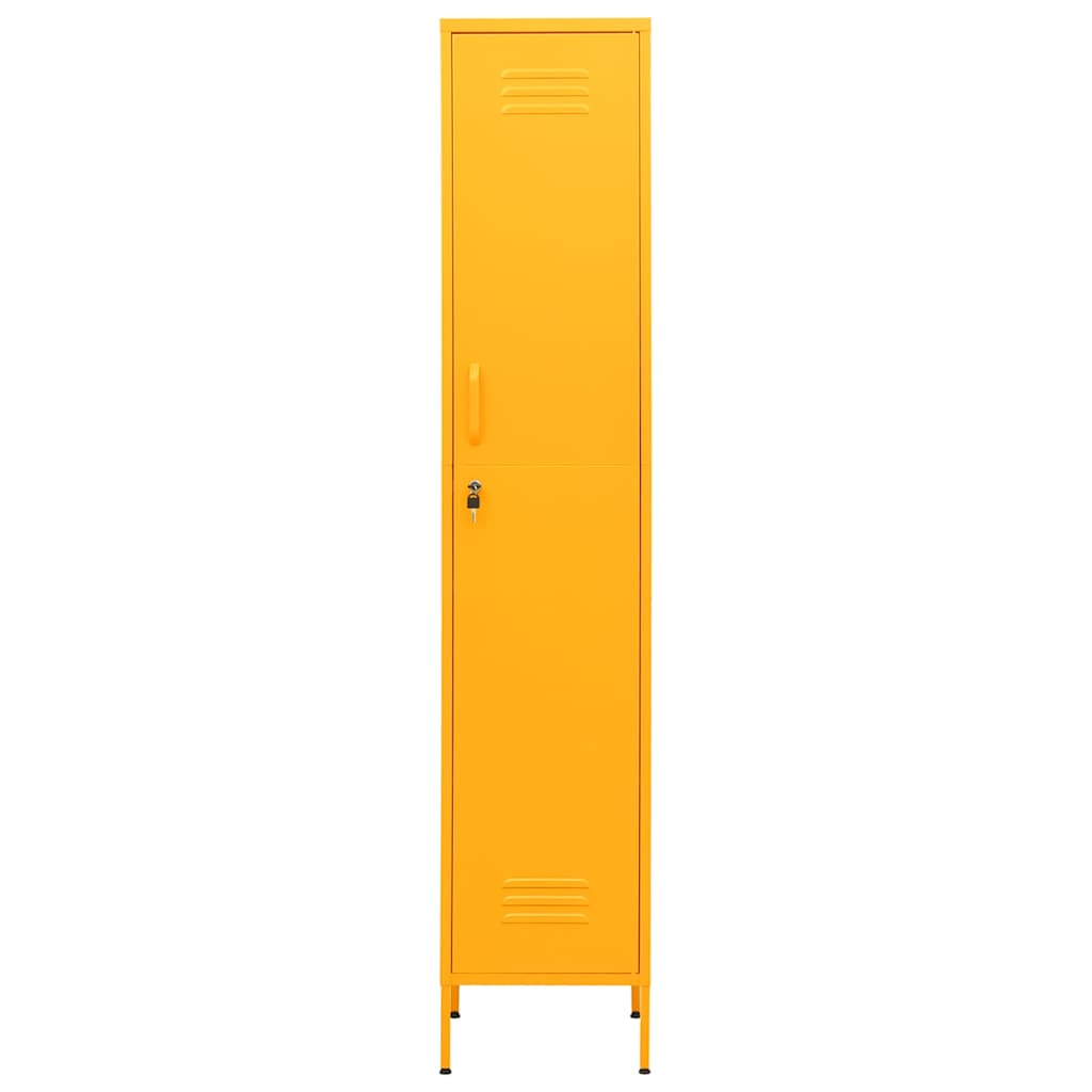 Armadio Giallo Senape 35x46x180 cm in Acciaio