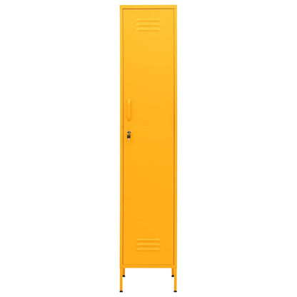 Armadio Giallo Senape 35x46x180 cm in Acciaio