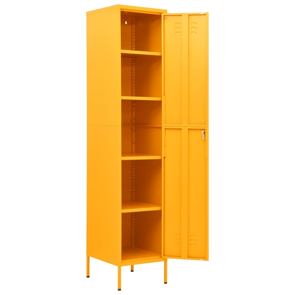 Armadio Giallo Senape 35x46x180 cm in Acciaio | homemem39