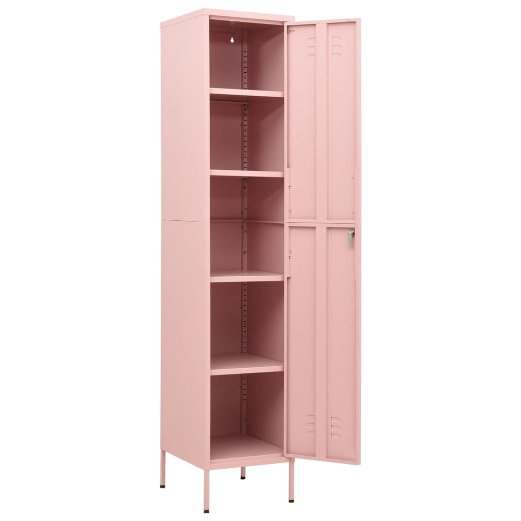 Armadio Rosa 35x46x180 cm in Acciaio | homemem39