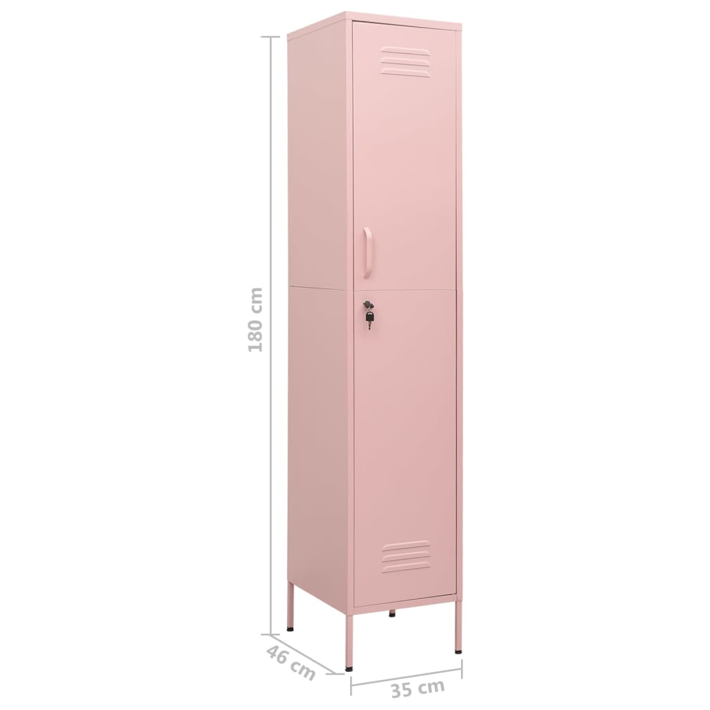 Armadio Rosa 35x46x180 cm in Acciaio | homemem39