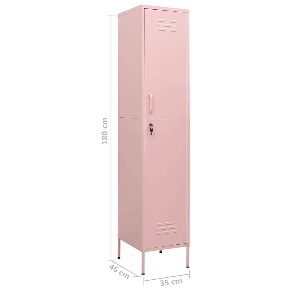 Armadio Rosa 35x46x180 cm in Acciaio