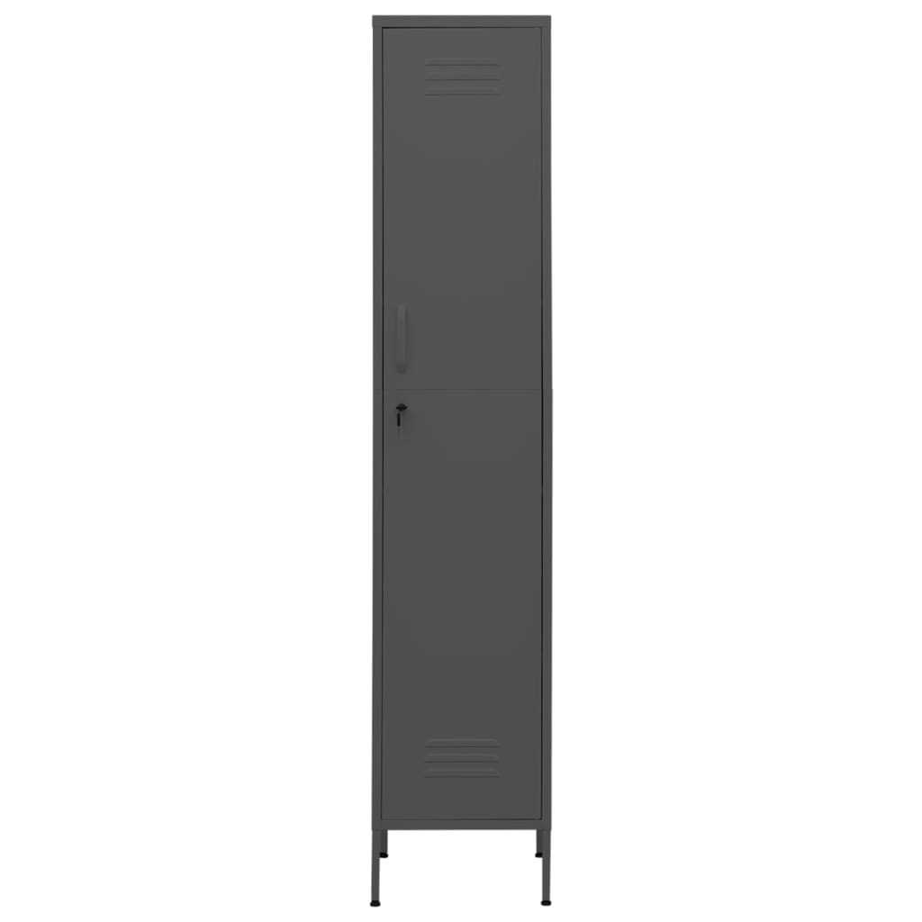 Anthracite wardrobe 35x46x180 cm in steel