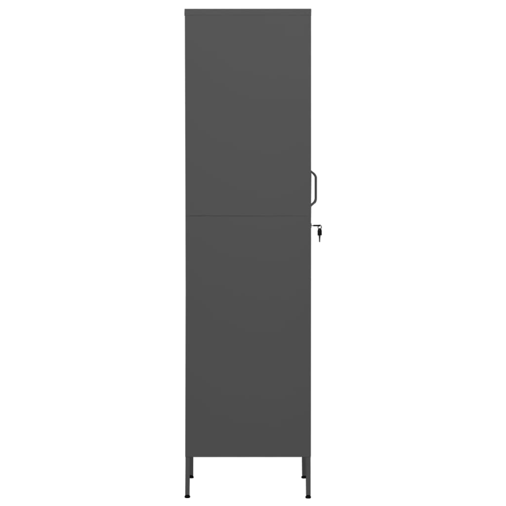 Anthracite wardrobe 35x46x180 cm in steel