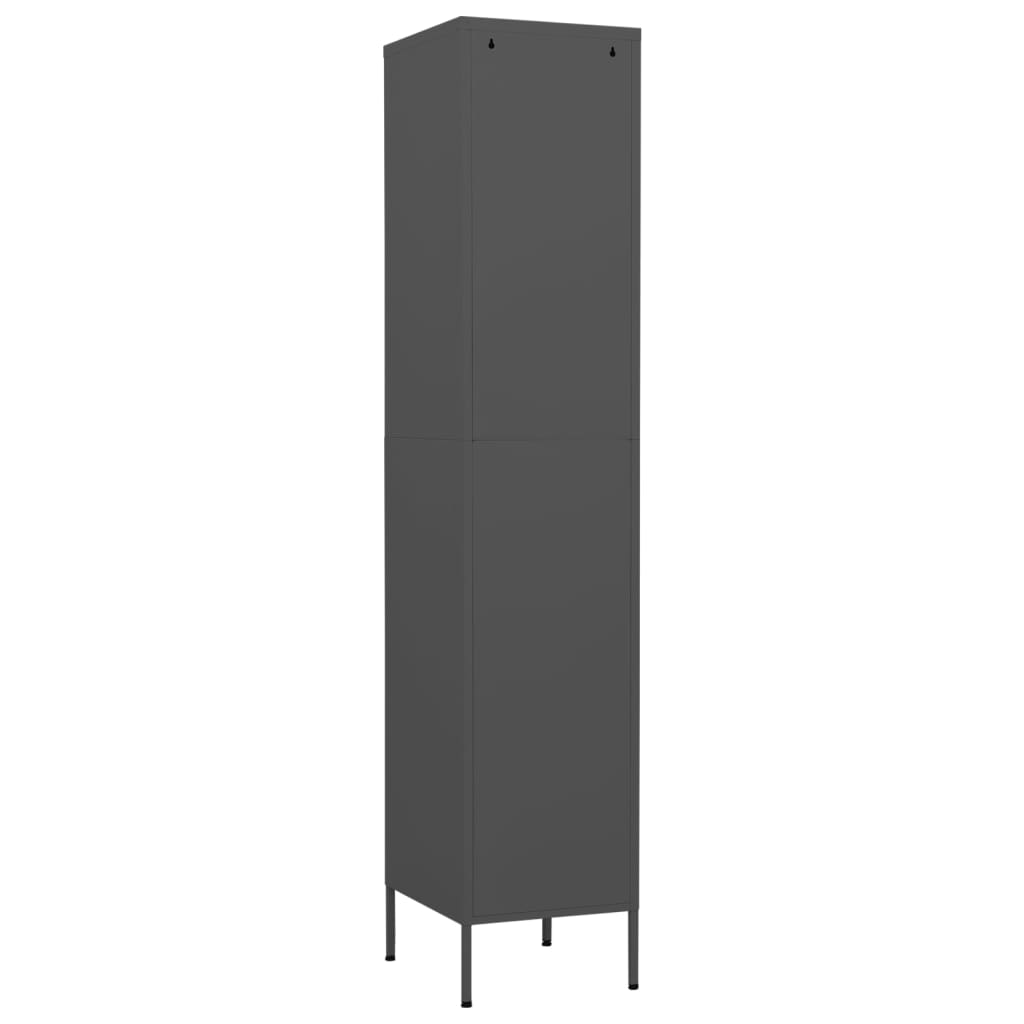 Anthracite wardrobe 35x46x180 cm in steel