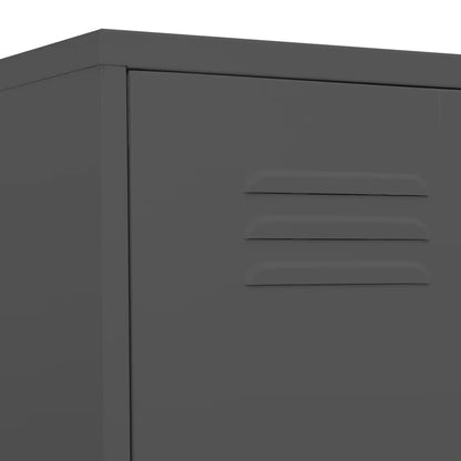 Anthracite wardrobe 35x46x180 cm in steel