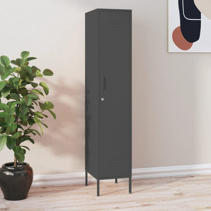 Anthracite wardrobe 35x46x180 cm in steel