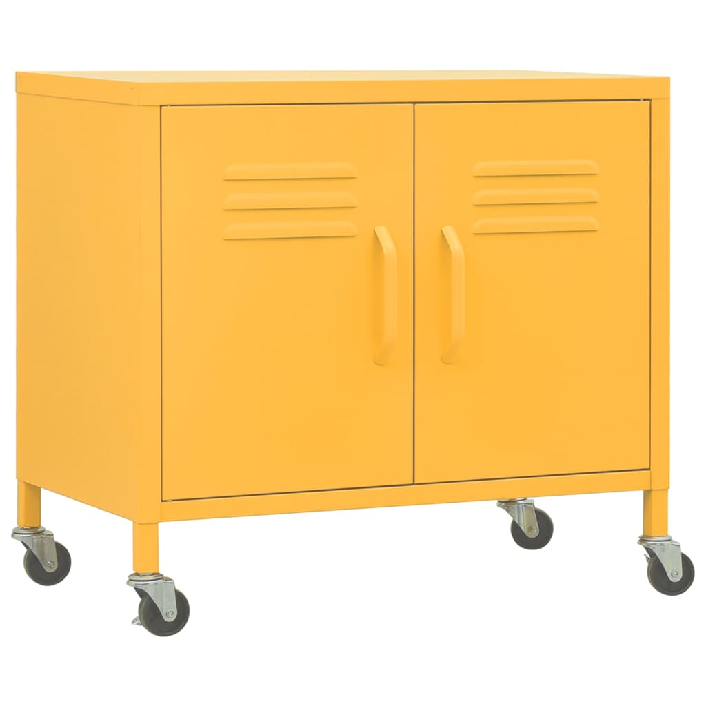 Armadietto Giallo Senape 60x35x56 cm in Acciaio | homemem39