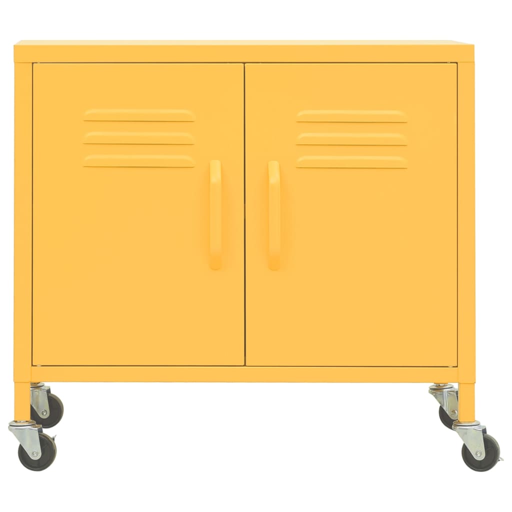 Armadietto Giallo Senape 60x35x56 cm in Acciaio | homemem39