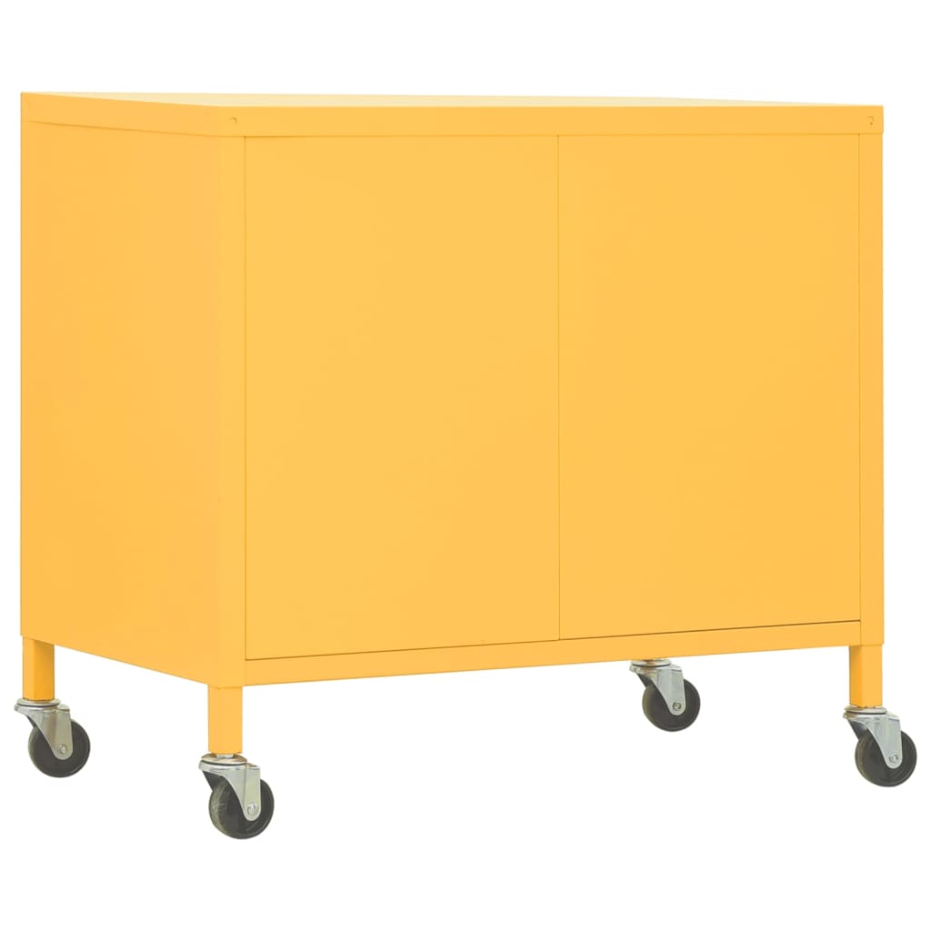 Armadietto Giallo Senape 60x35x56 cm in Acciaio | homemem39