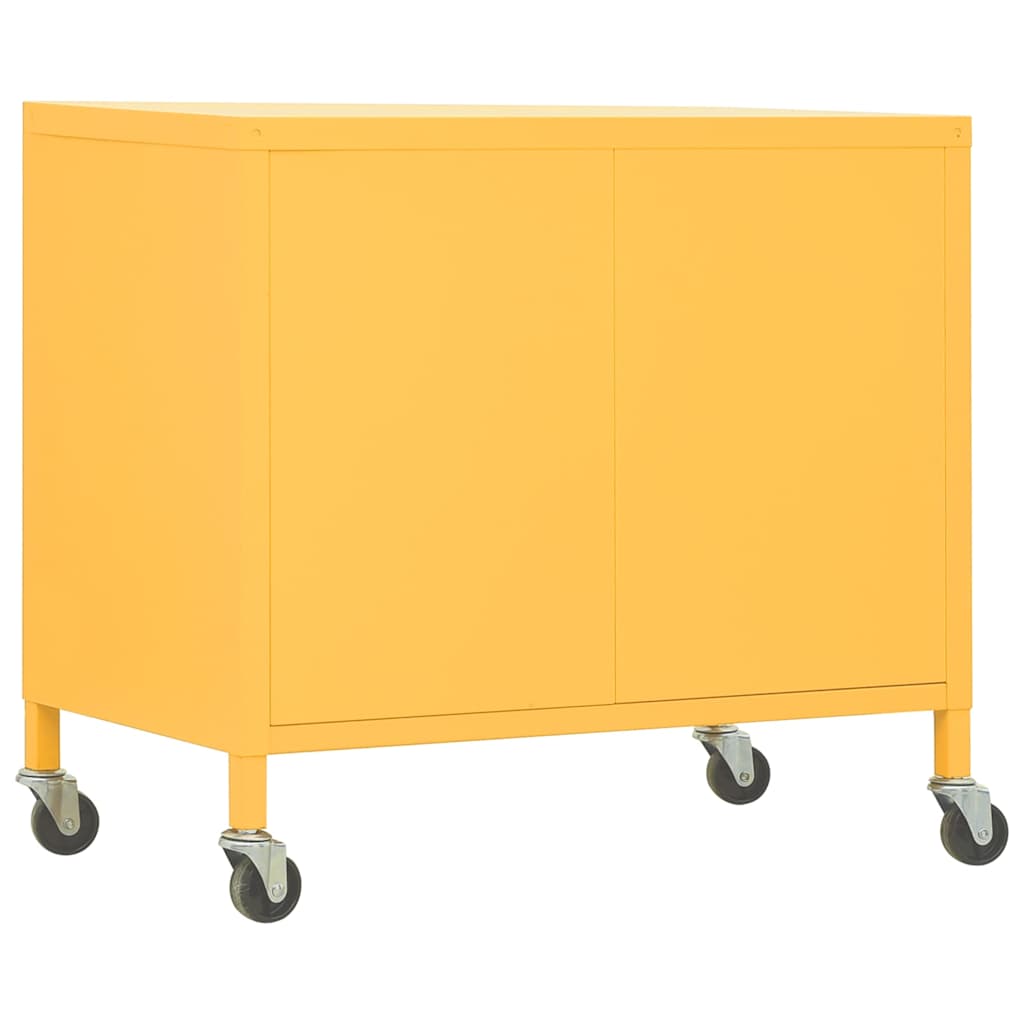 Armadietto Giallo Senape 60x35x56 cm in Acciaio