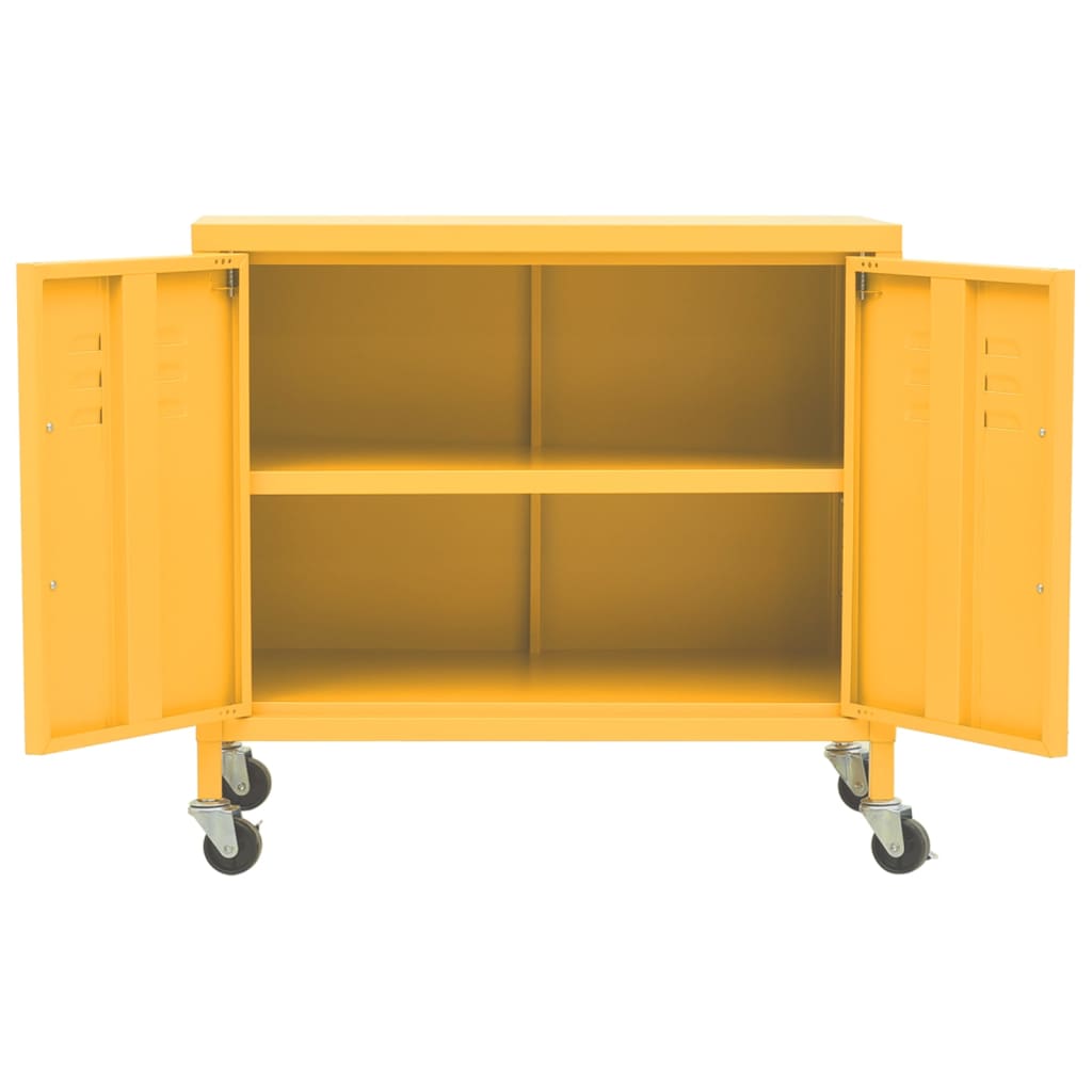 Armadietto Giallo Senape 60x35x56 cm in Acciaio | homemem39