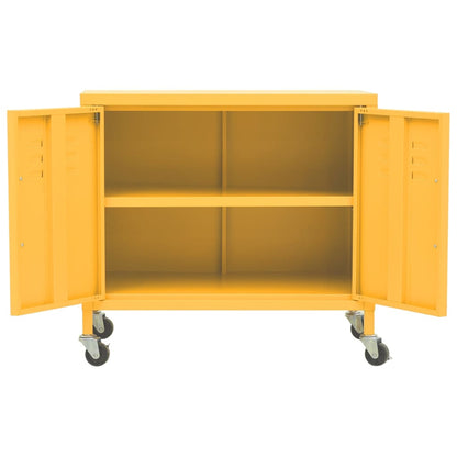 Armadietto Giallo Senape 60x35x56 cm in Acciaio | homemem39