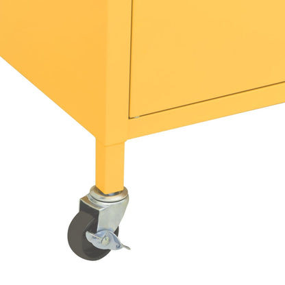Armadietto Giallo Senape 60x35x56 cm in Acciaio | homemem39