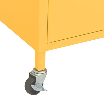 Armadietto Giallo Senape 60x35x56 cm in Acciaio