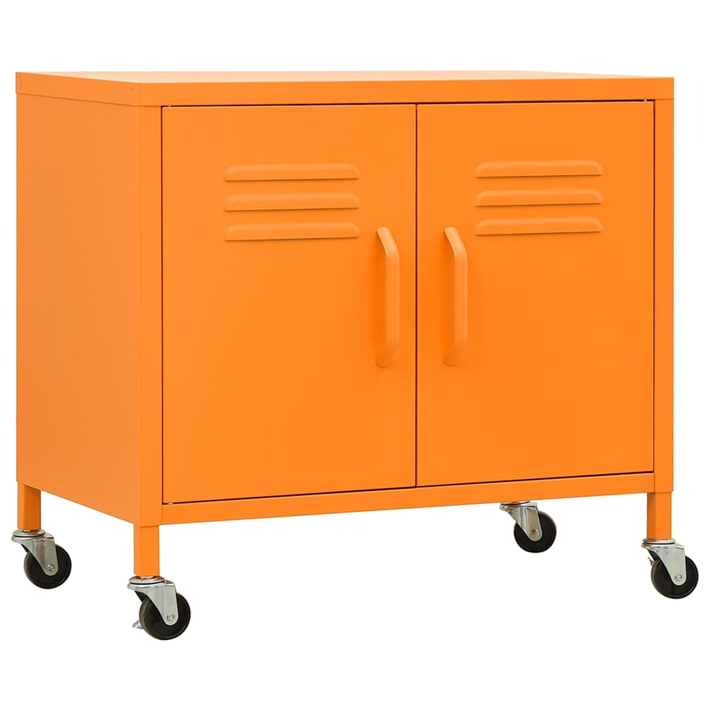 Armadietto Arancione 60x35x56 cm in Acciaio