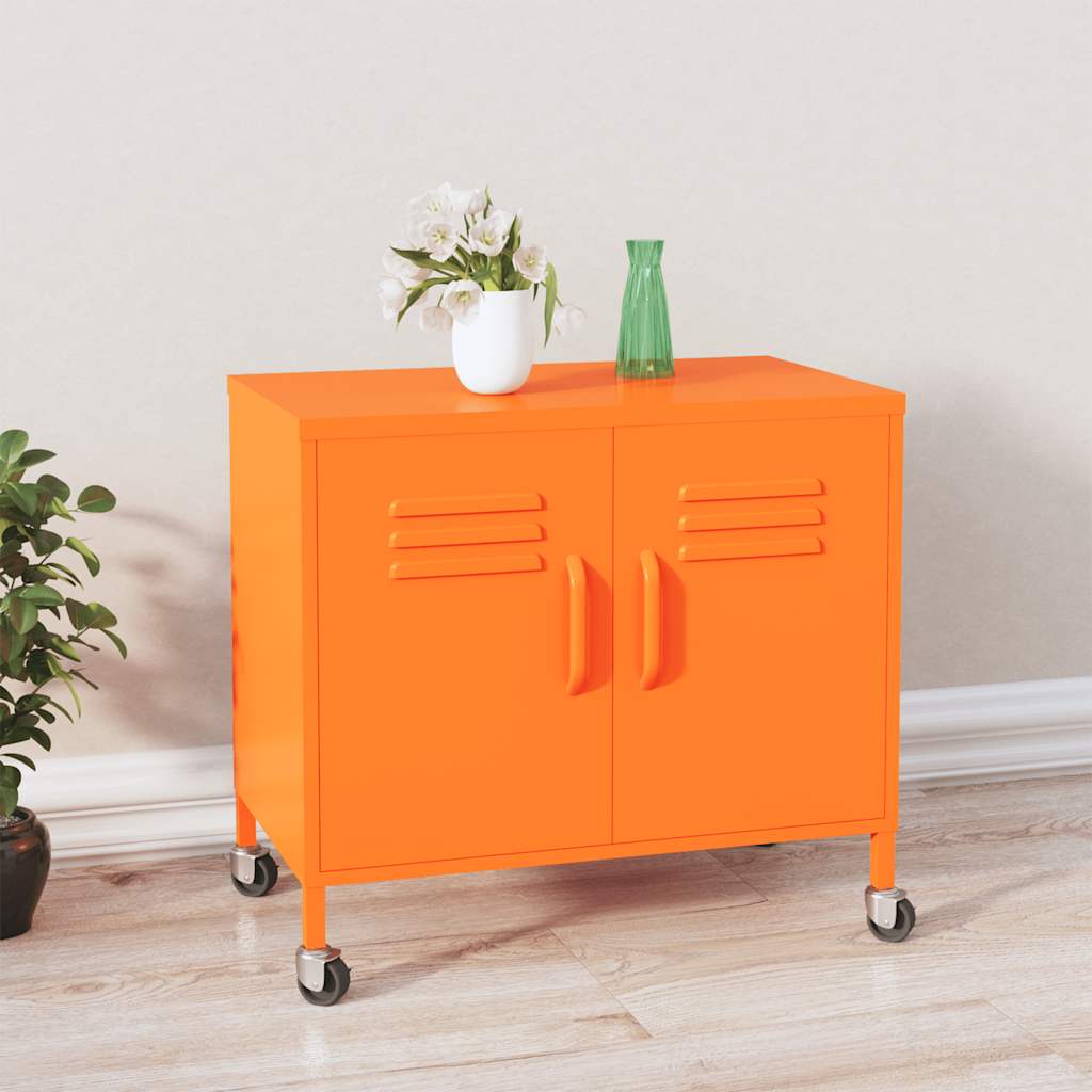 Armadietto Arancione 60x35x56 cm in Acciaio | homemem39