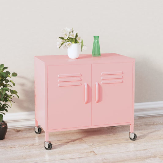 Armadietto Rosa 60x35x56 cm in Acciaio | homemem39
