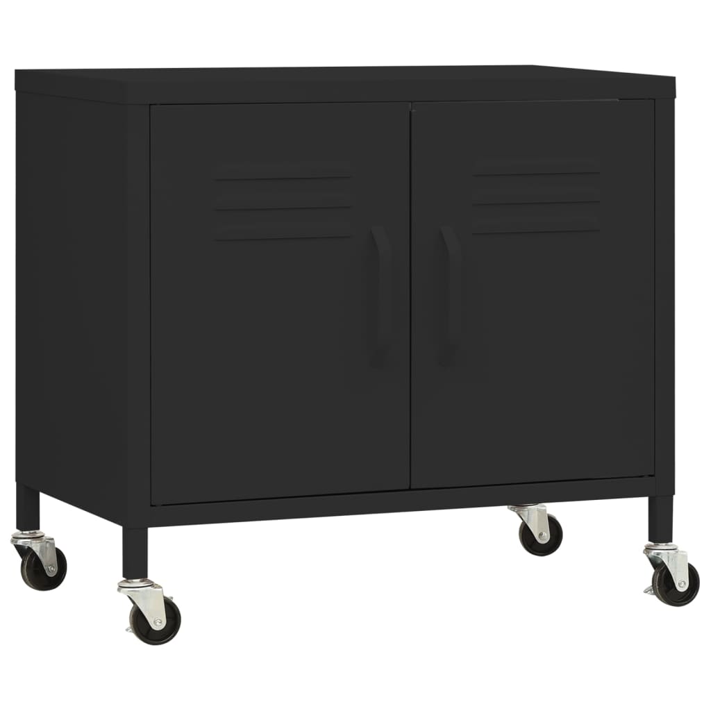 Armadietto Nero 60x35x56 cm in Acciaio | homemem39