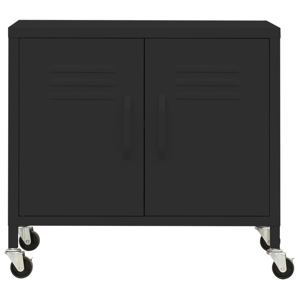 Armadietto Nero 60x35x56 cm in Acciaio | homemem39