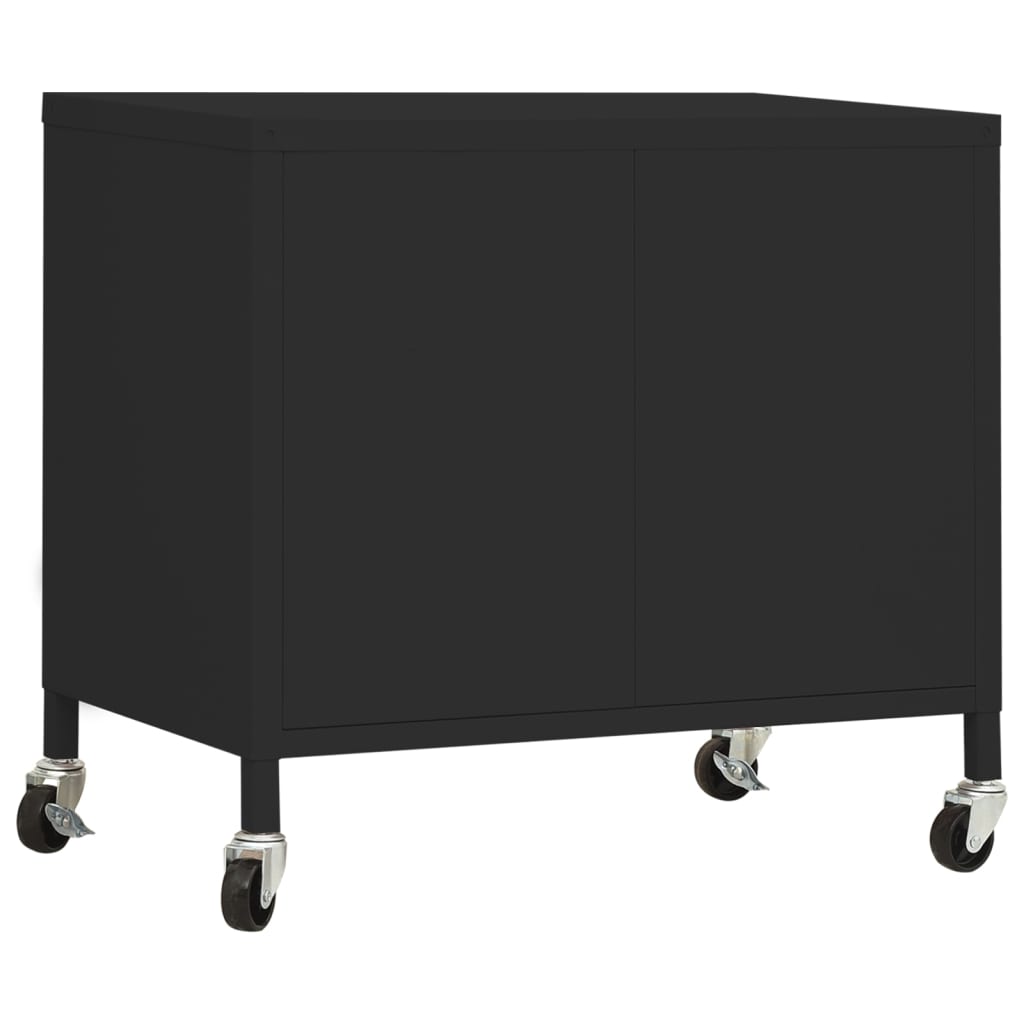 Armadietto Nero 60x35x56 cm in Acciaio | homemem39