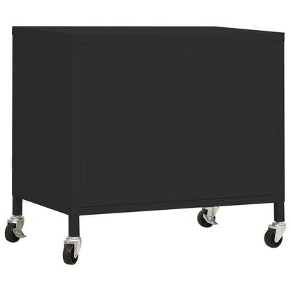 Armadietto Nero 60x35x56 cm in Acciaio | homemem39