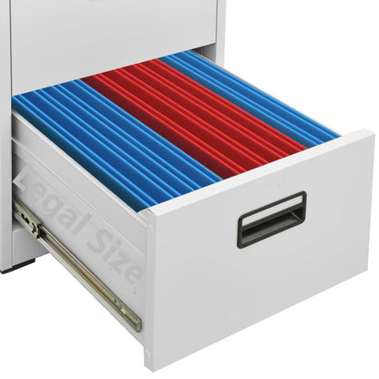 Armadio Classificatore Grigio Chiaro 46x62x133 cm in Acciaio - homemem39