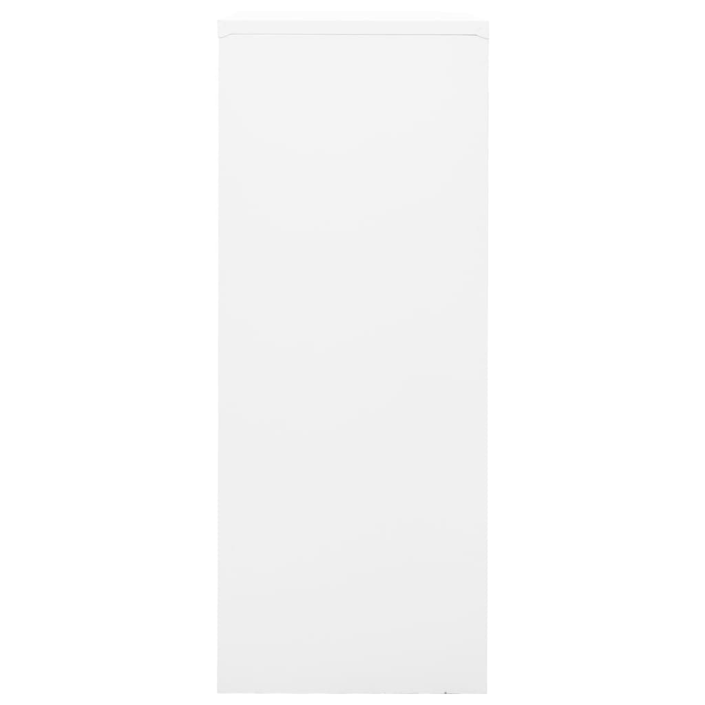 Armadio per Ufficio Bianco 90x40x102 cm in Acciaio | homemem39