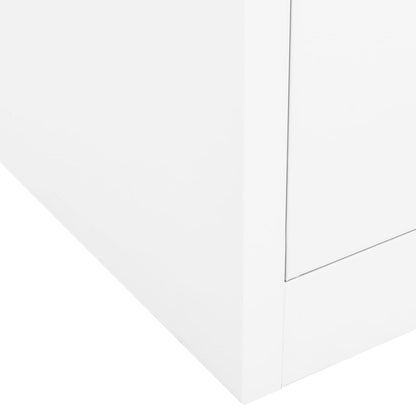 Armadio per Ufficio Bianco 90x40x102 cm in Acciaio | homemem39