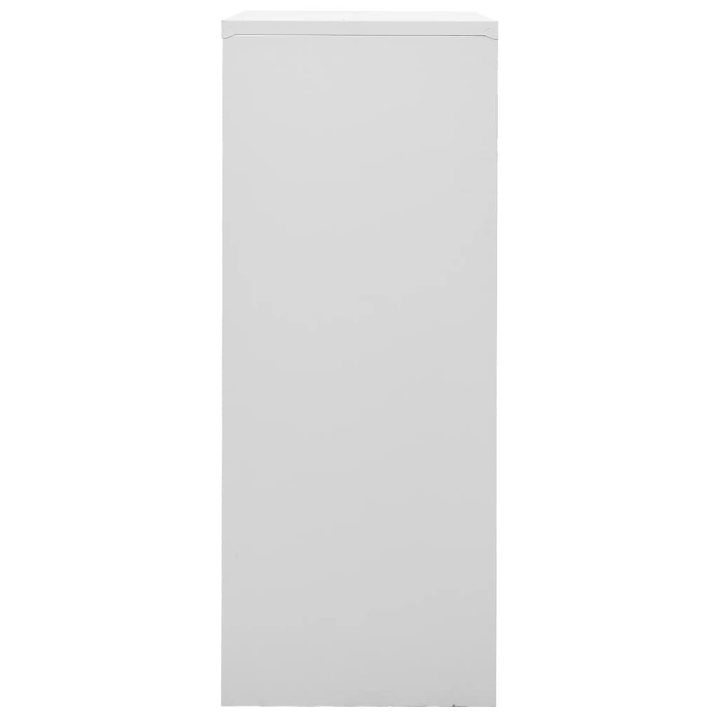 Armadio per Ufficio Grigio Chiaro 90x40x102 cm in Acciaio | homemem39