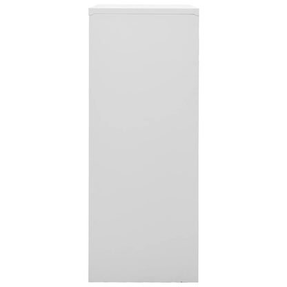 Armadio per Ufficio Grigio Chiaro 90x40x102 cm in Acciaio - homemem39