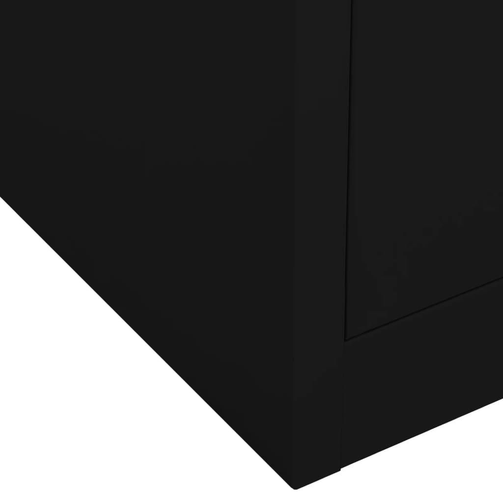 Armadio per Ufficio Nero 90x40x102 cm in Acciaio | homemem39