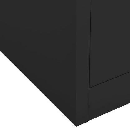 Armadio per Ufficio Antracite 90x40x102 cm in Acciaio | homemem39