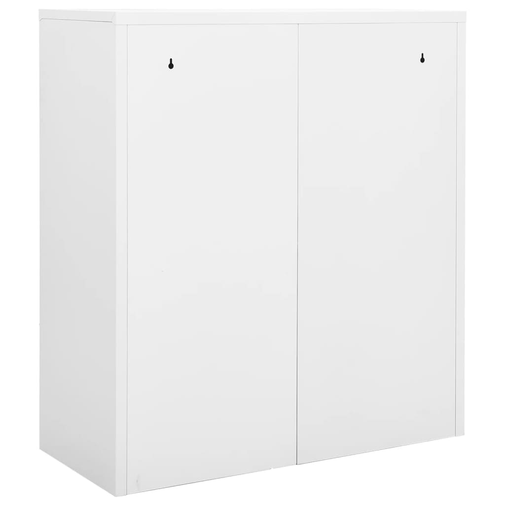 Armadio per Ufficio Bianco 90x40x102 cm in Acciaio | homemem39