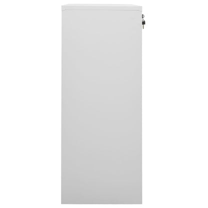 Armadio per Ufficio Grigio Chiaro 90x40x102 cm in Acciaio