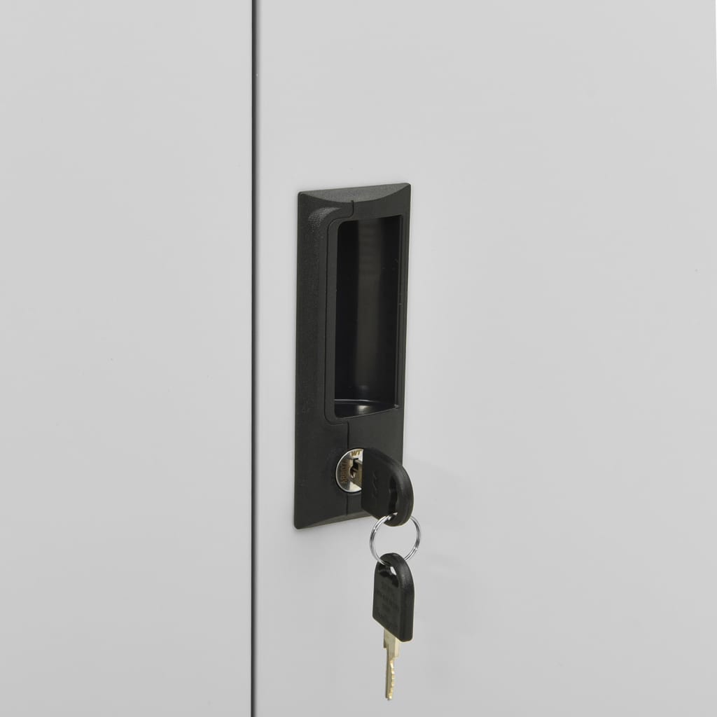 Armadio per Ufficio Grigio Chiaro 90x40x102 cm in Acciaio | homemem39
