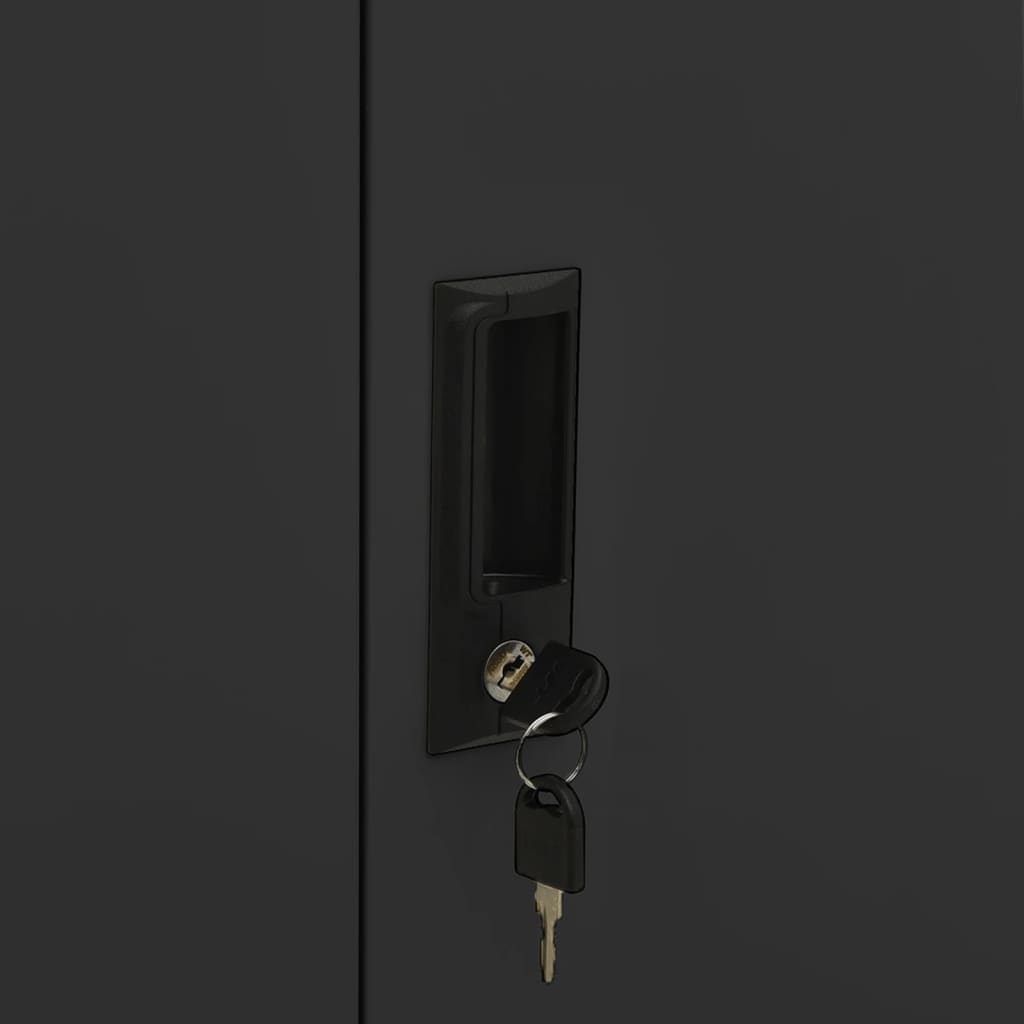 Armadio per Ufficio Antracite 90x40x102 cm in Acciaio | homemem39
