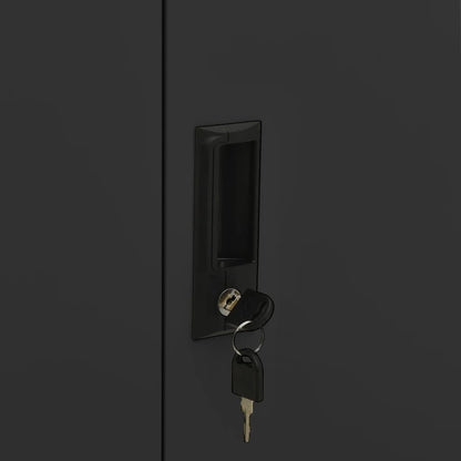 Armadio per Ufficio Antracite 90x40x102 cm in Acciaio | homemem39