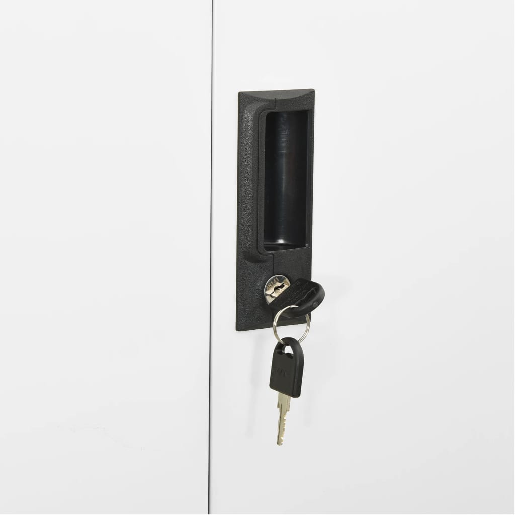 Armadio per Ufficio Bianco 90x40x180 cm in Acciaio | homemem39
