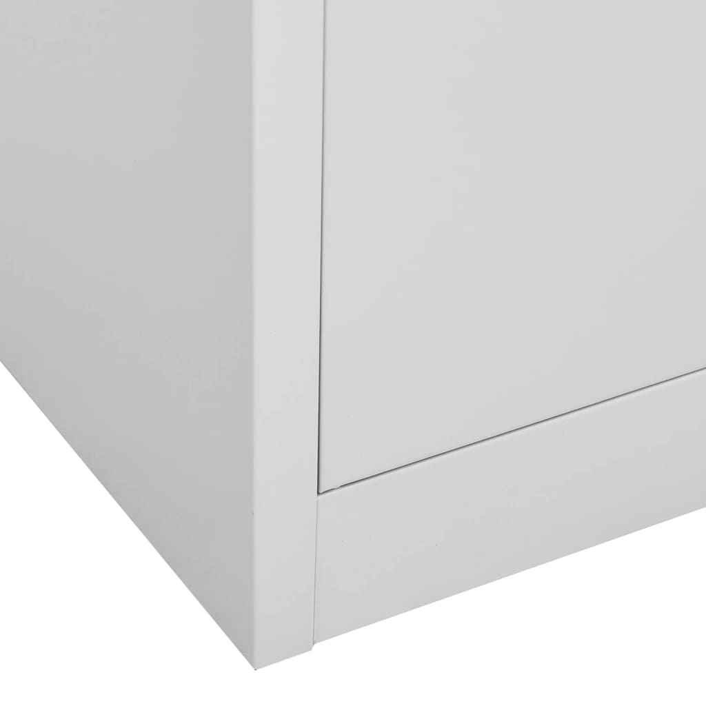Armadio per Ufficio Grigio Chiaro 90x40x180 cm in Acciaio | homemem39