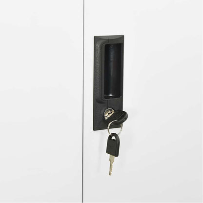 Armadio per Ufficio Bianco 90x40x180 cm in Acciaio | homemem39
