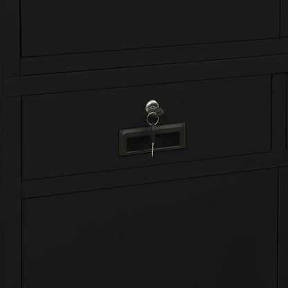 Armadio per Ufficio Nero 90x40x180 cm in Acciaio | homemem39