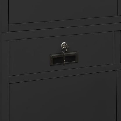 Armadio per Ufficio Antracite 90x40x180 cm in Acciaio