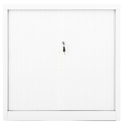Armadio con Ante Scorrevoli Bianco 90x40x90 cm in Acciaio | homemem39