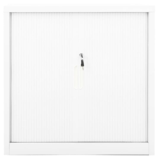 Armadio con Ante Scorrevoli Bianco 90x40x90 cm in Acciaio - homemem39