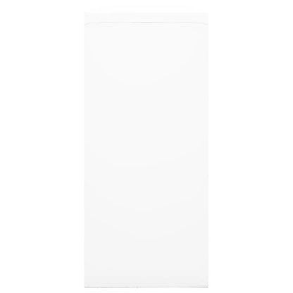 Armadio con Ante Scorrevoli Bianco 90x40x90 cm in Acciaio