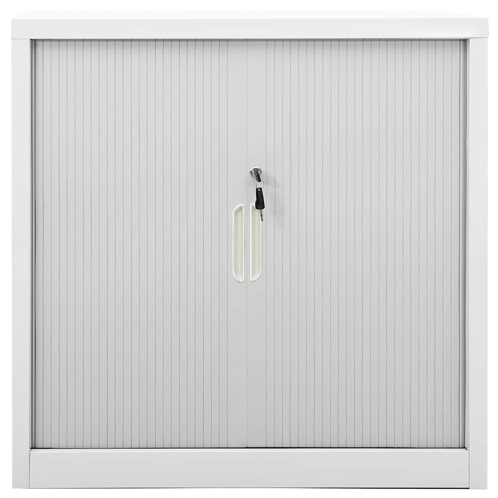 Armadio con Ante Scorrevoli Grigio 90x40x90 cm in Acciaio