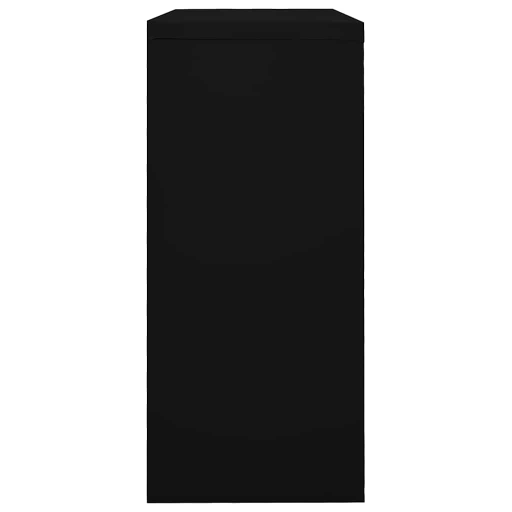 Armadio con Ante Scorrevoli Nero 90x40x90cm in Acciaio