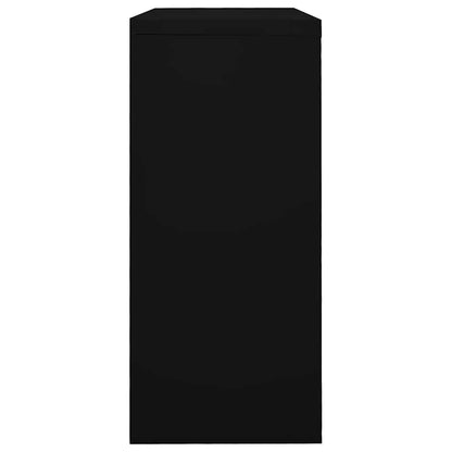 Armadio con Ante Scorrevoli Nero 90x40x90cm in Acciaio