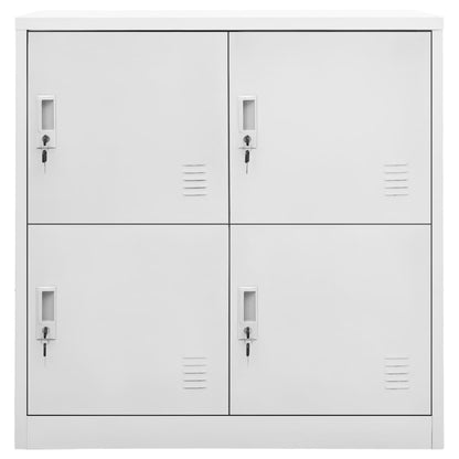 Armadietto con Chiave Grigio Chiaro 90x45x92,5 cm in Acciaio | homemem39